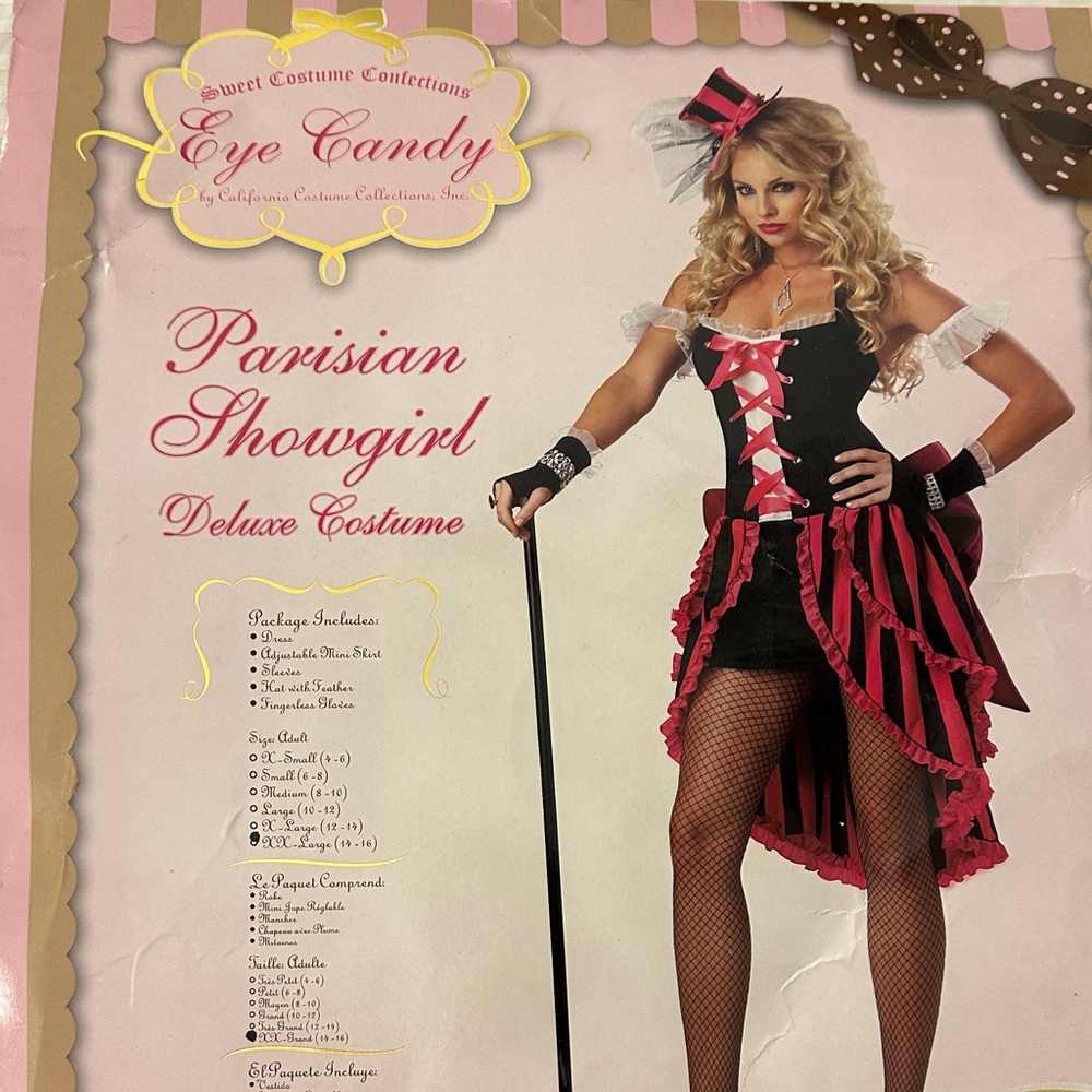 Eye Candy Black and Pink Showgirl Costume